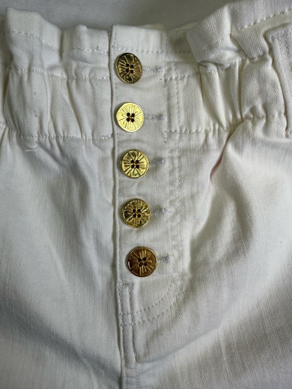 Lilly Pulitzer Neva White High-Waist Ruffled Button-Front Shorts NWT - Picture 5 of 7